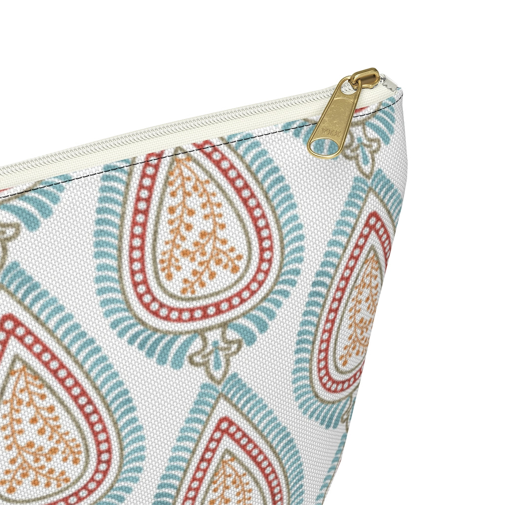Teardrop Accessory Pouch w T-bottom in Aqua