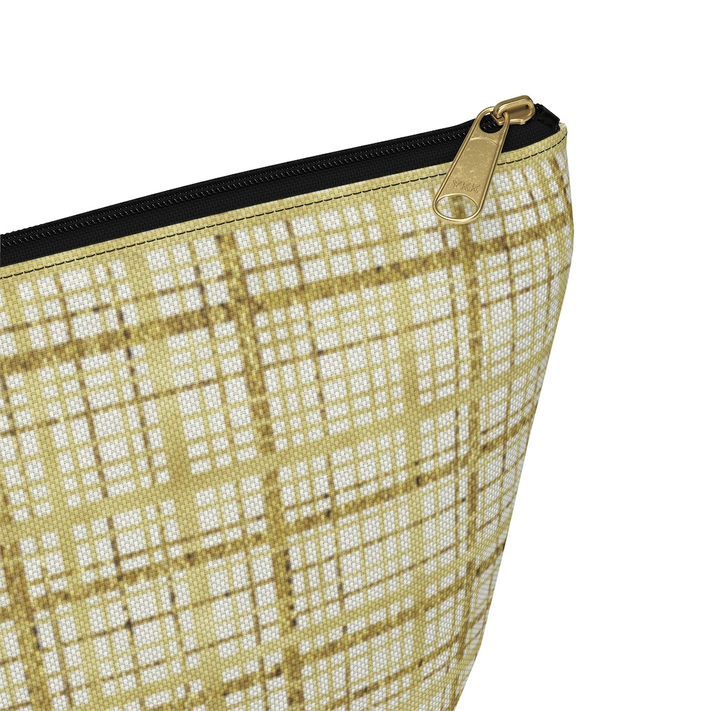 Rogers Tartan Accessory Pouch w T-bottom in Yellow