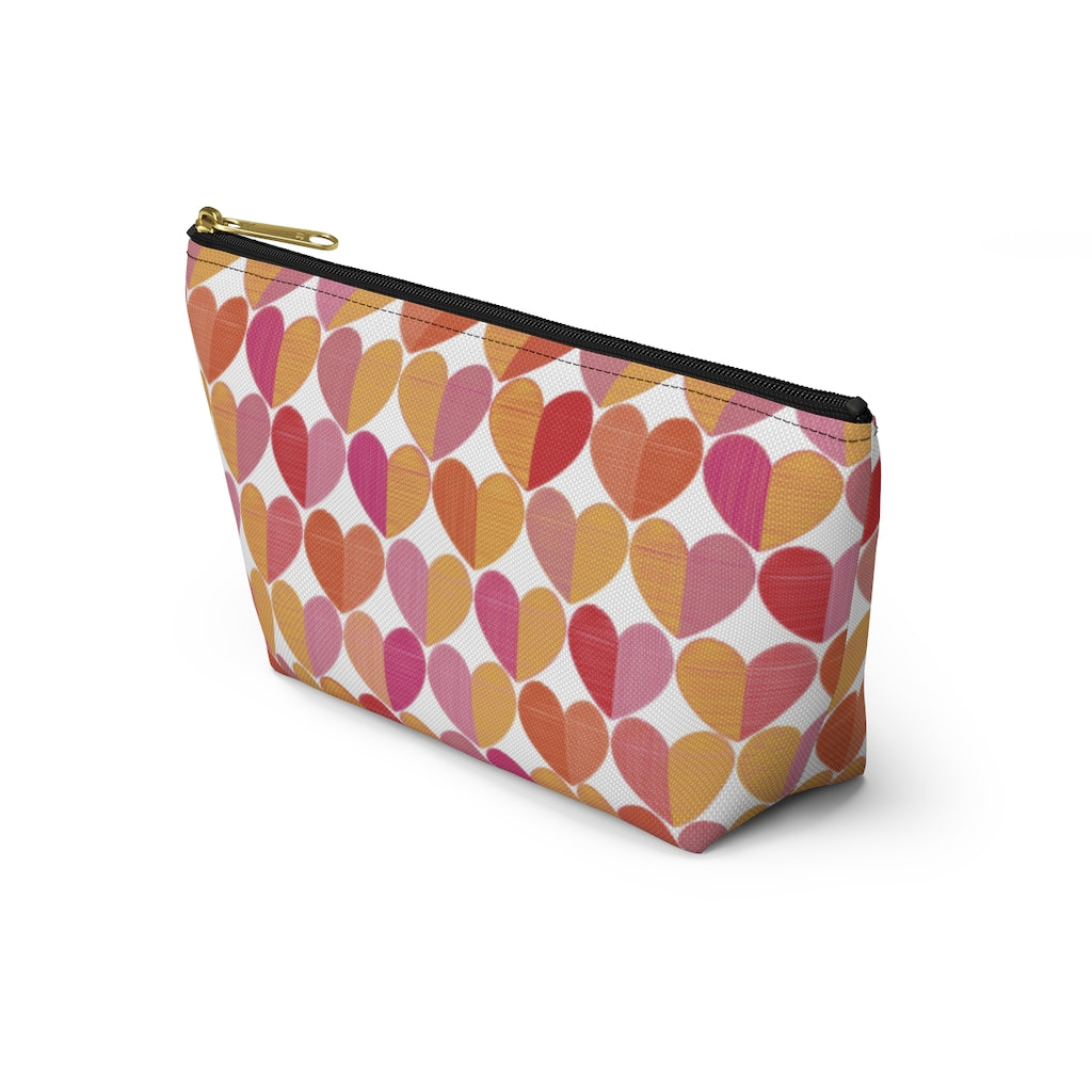Love Accessory Pouch w T-bottom in Red