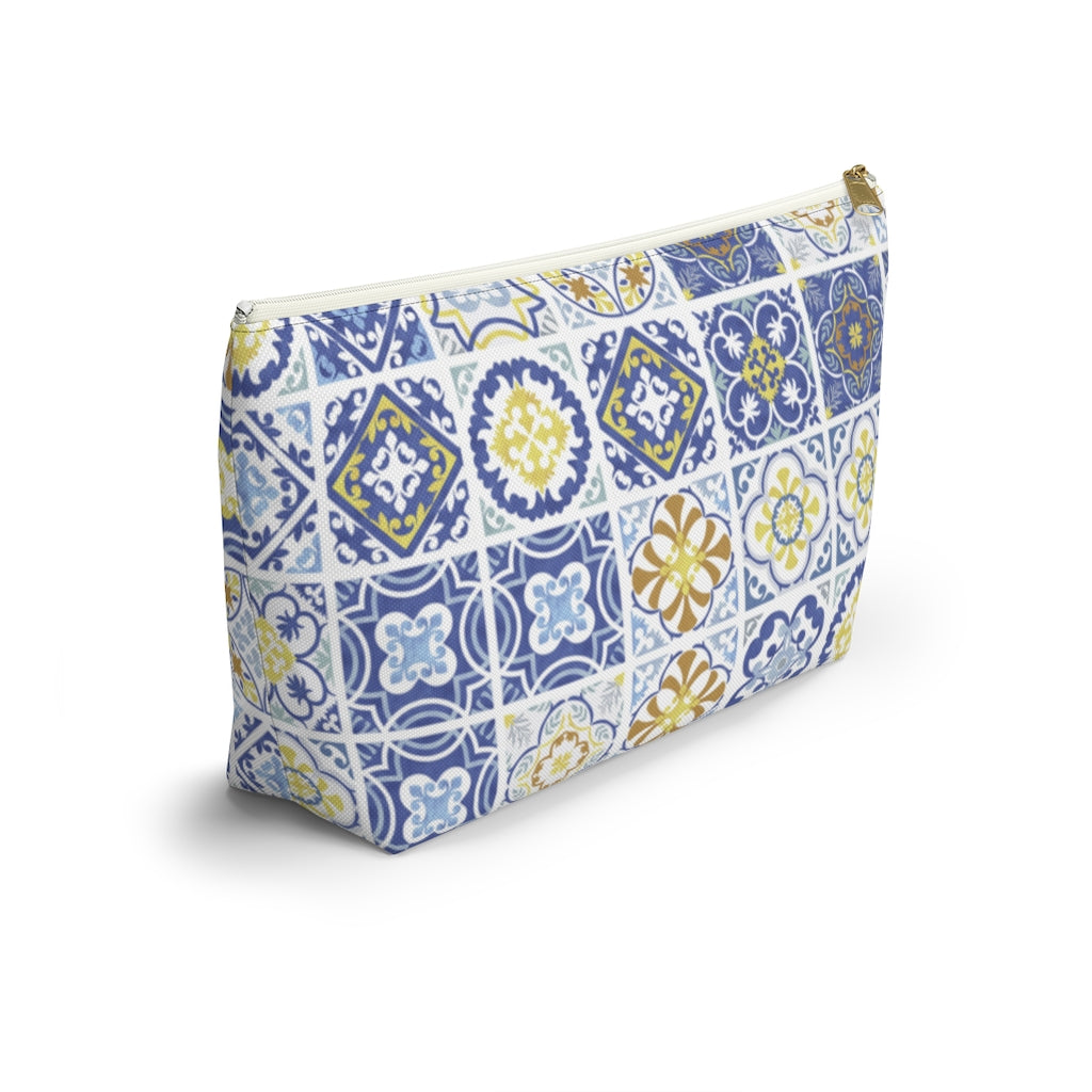 Seville Square Accessory Pouch w T-bottom in Blue
