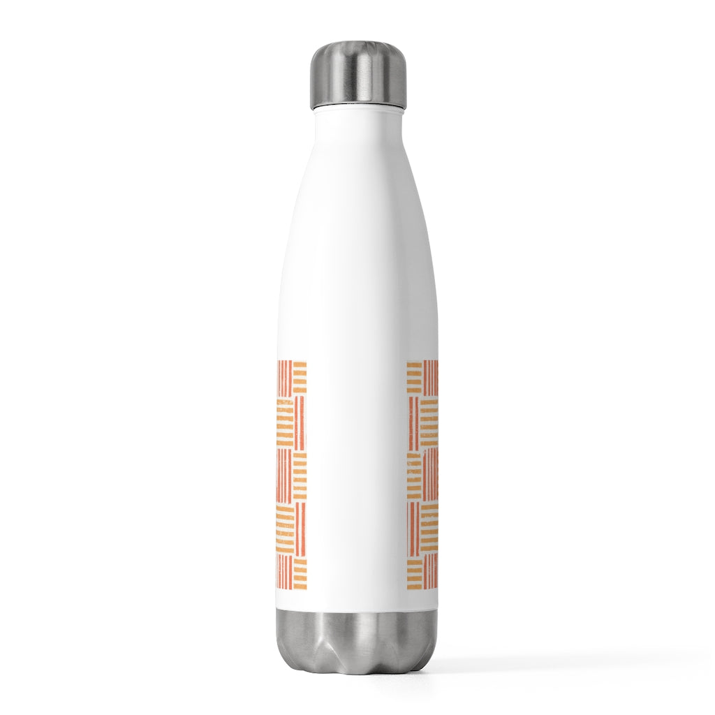 Block Plaid 20oz Insulated Bottle in Coral