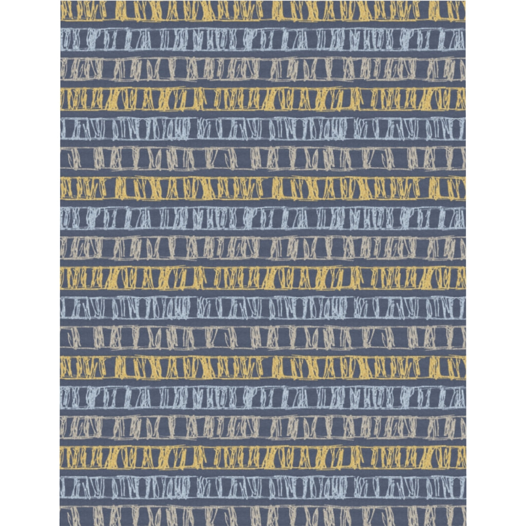 Sketch Stripe Microfiber Duvet Cover in Navy