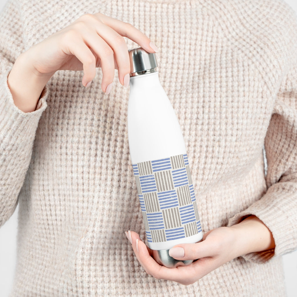 Block Plaid 20oz Insulated Bottle in Blue