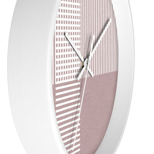 Circle Plaid Wall Clock in Pink