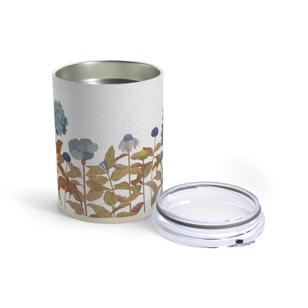 Illustrated Flowers Tumbler in Orange