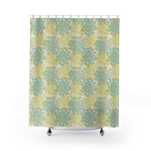 Queen Anne's Lace Shower Curtain in Green
