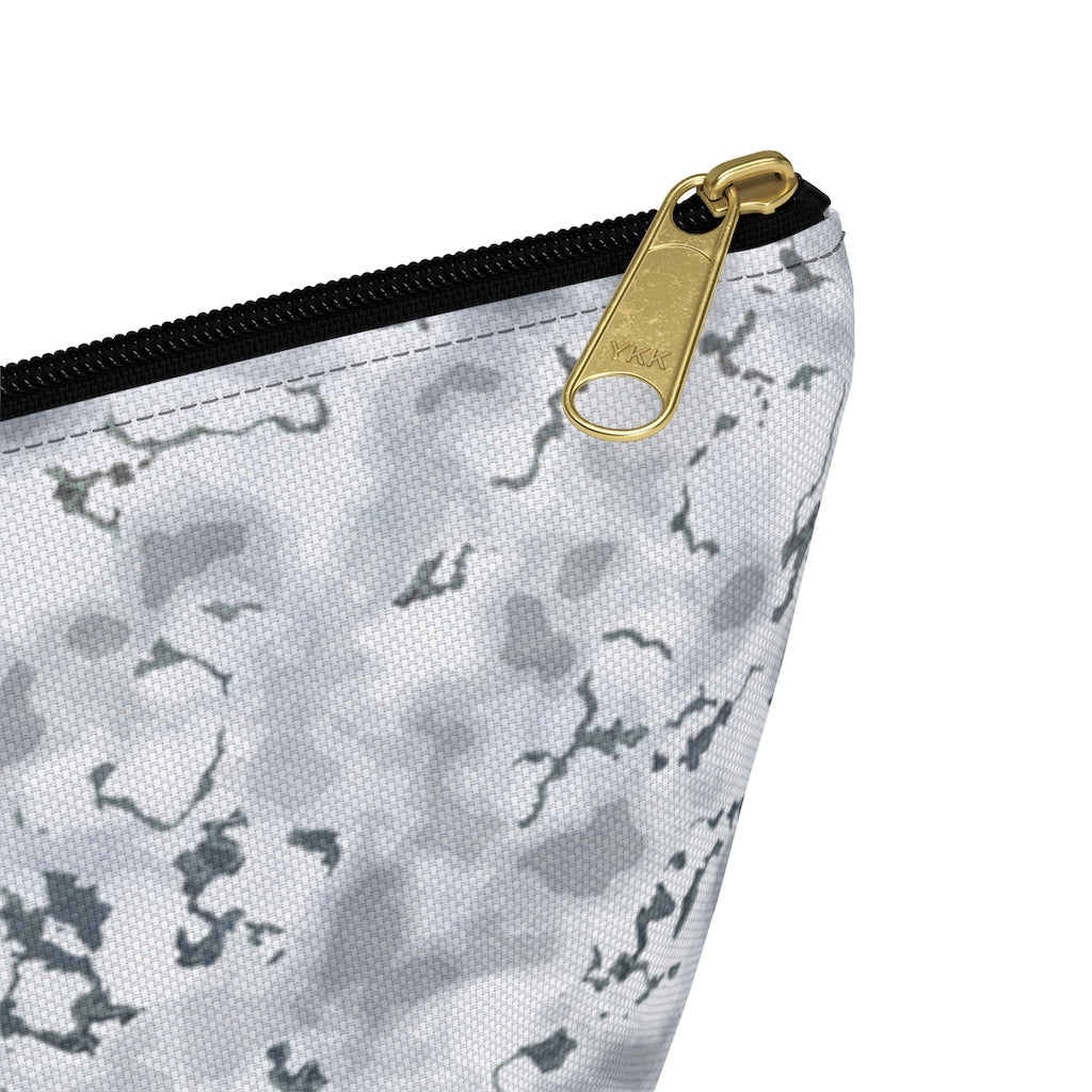 Carrara Marble Accessory Pouch w T-bottom in Gray
