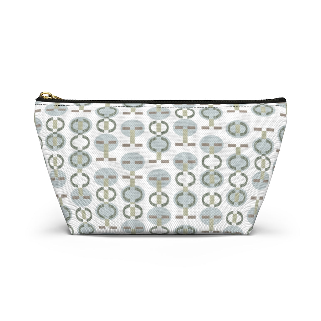 Telegraph Code Accessory Pouch w T-bottom in Aqua