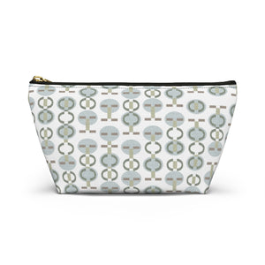 Telegraph Code Accessory Pouch w T-bottom in Aqua