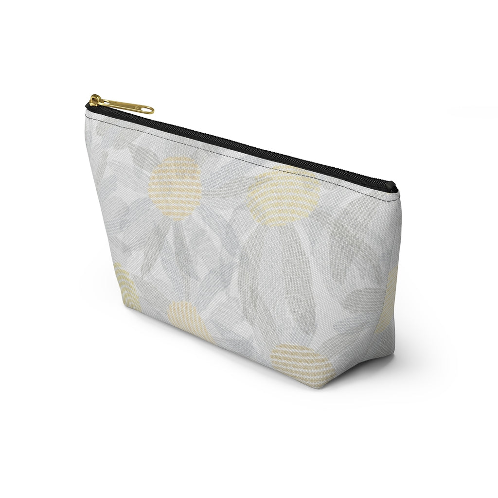 Daisy Chain Code Accessory Pouch w T-bottom in Gray