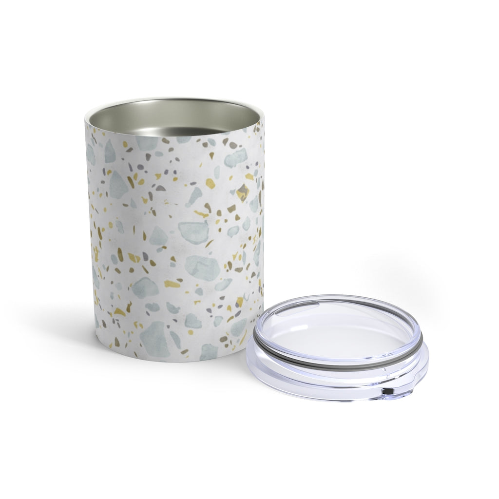 Glass Terrazzo Tumbler in Aqua