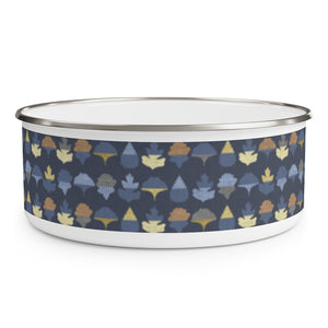 Frond Enamel Bowl in Indigo