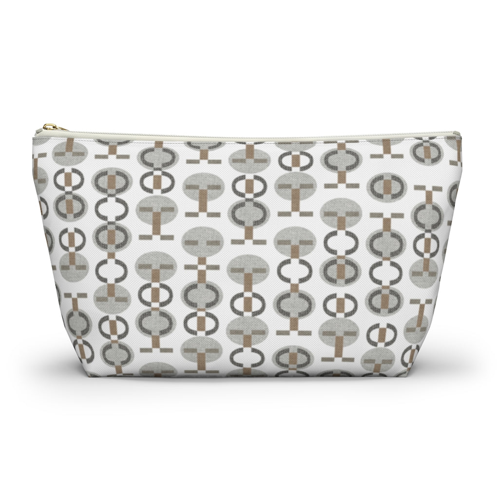Telegraph Code Accessory Pouch w T-bottom in Gray