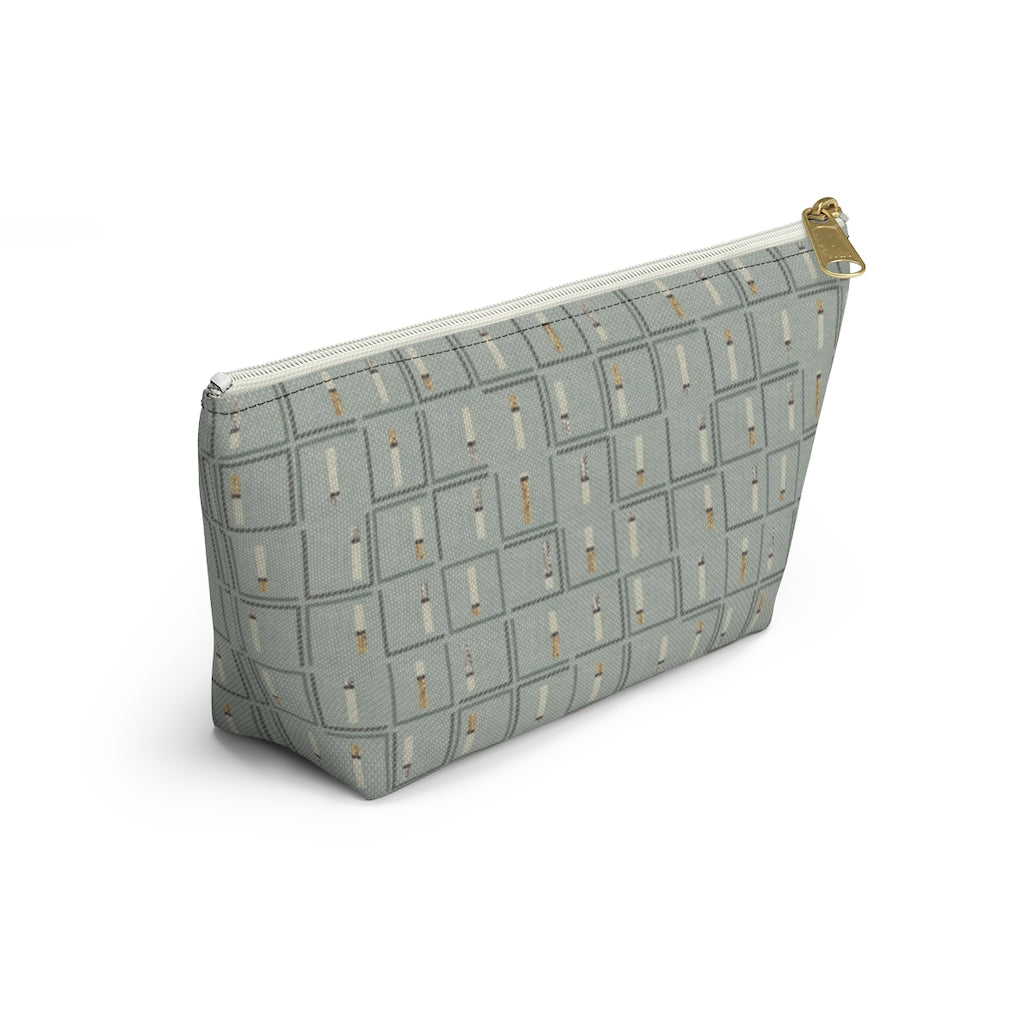 Pencil to Paper Accessory Pouch w T-bottom in Teal