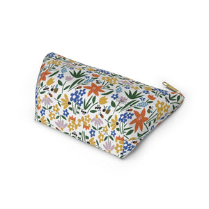 Field of Flowers Accessory Pouch w T-bottom