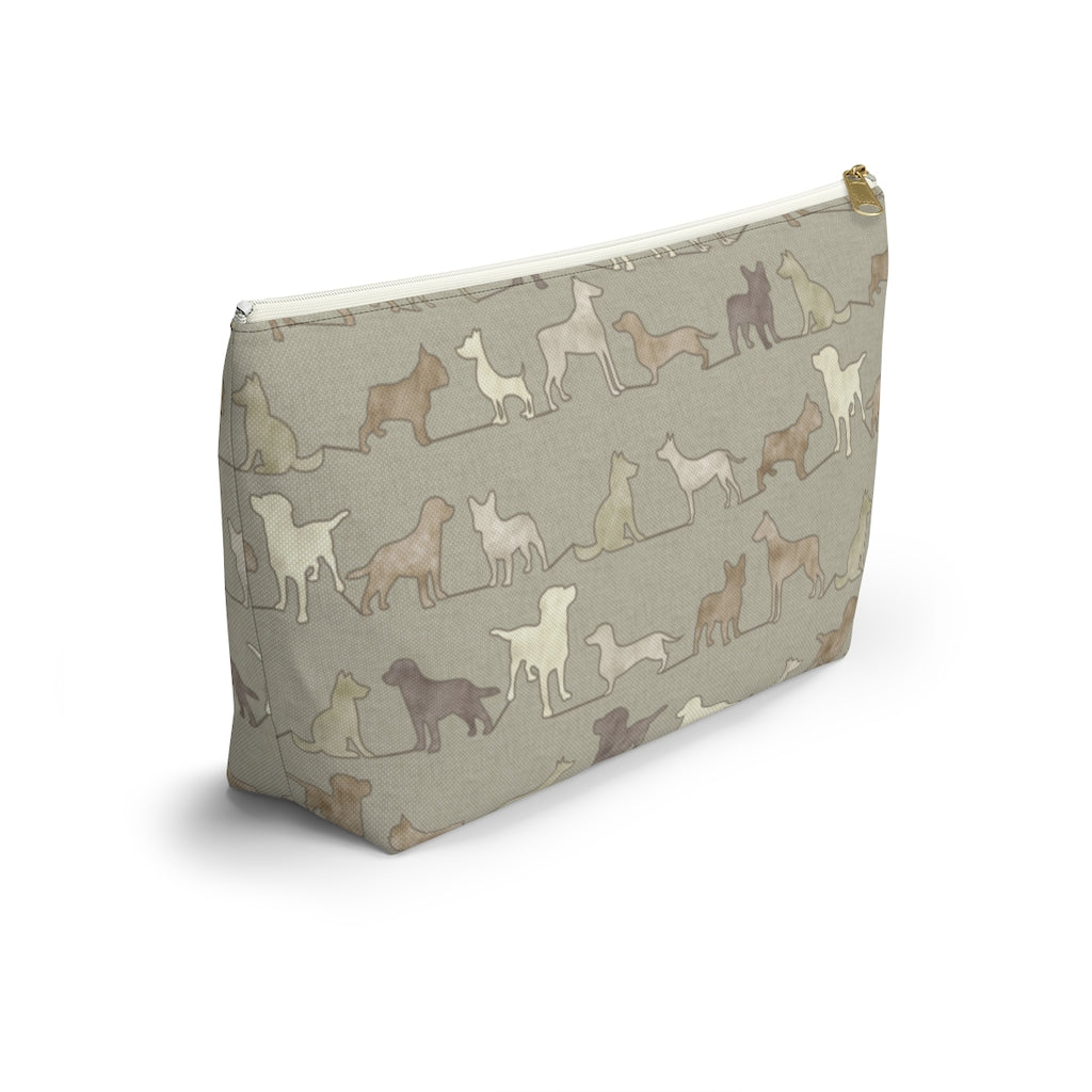 Dogs Accessory Pouch w T-bottom in Brown