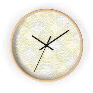 Stitch Circle Overlay Wall Clock in Yellow