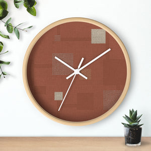 Block Party Wall Clock in Red