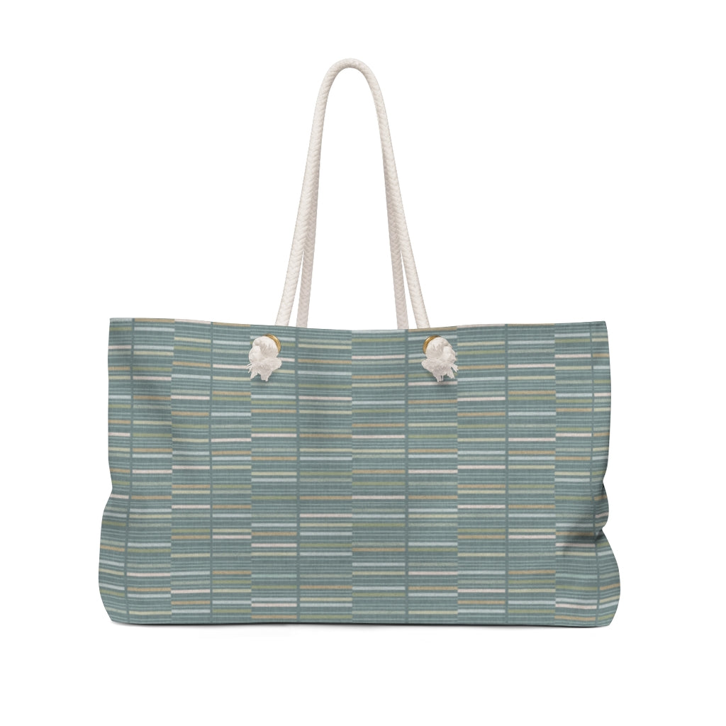 Letters Code Weekender Bag in Aqua