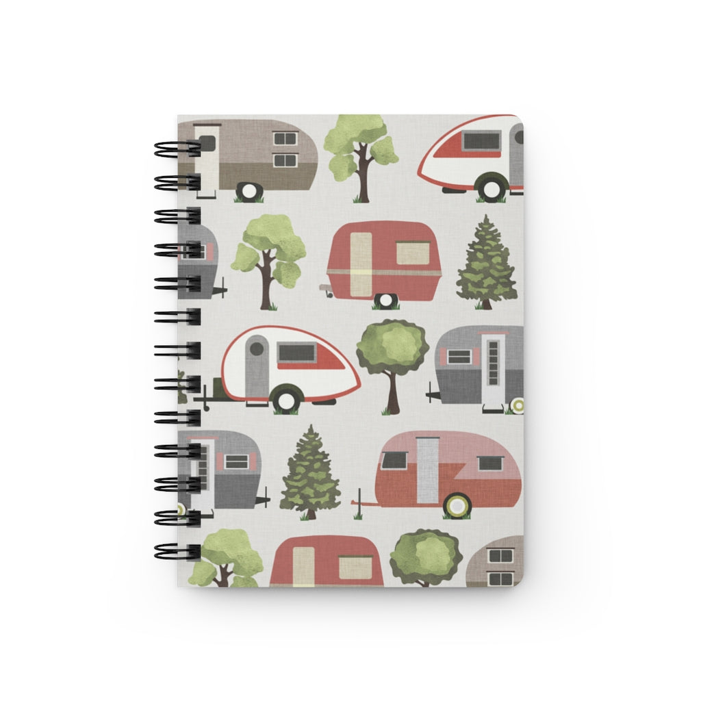 Teardrop Campers Spiral Bound Journal in Pink