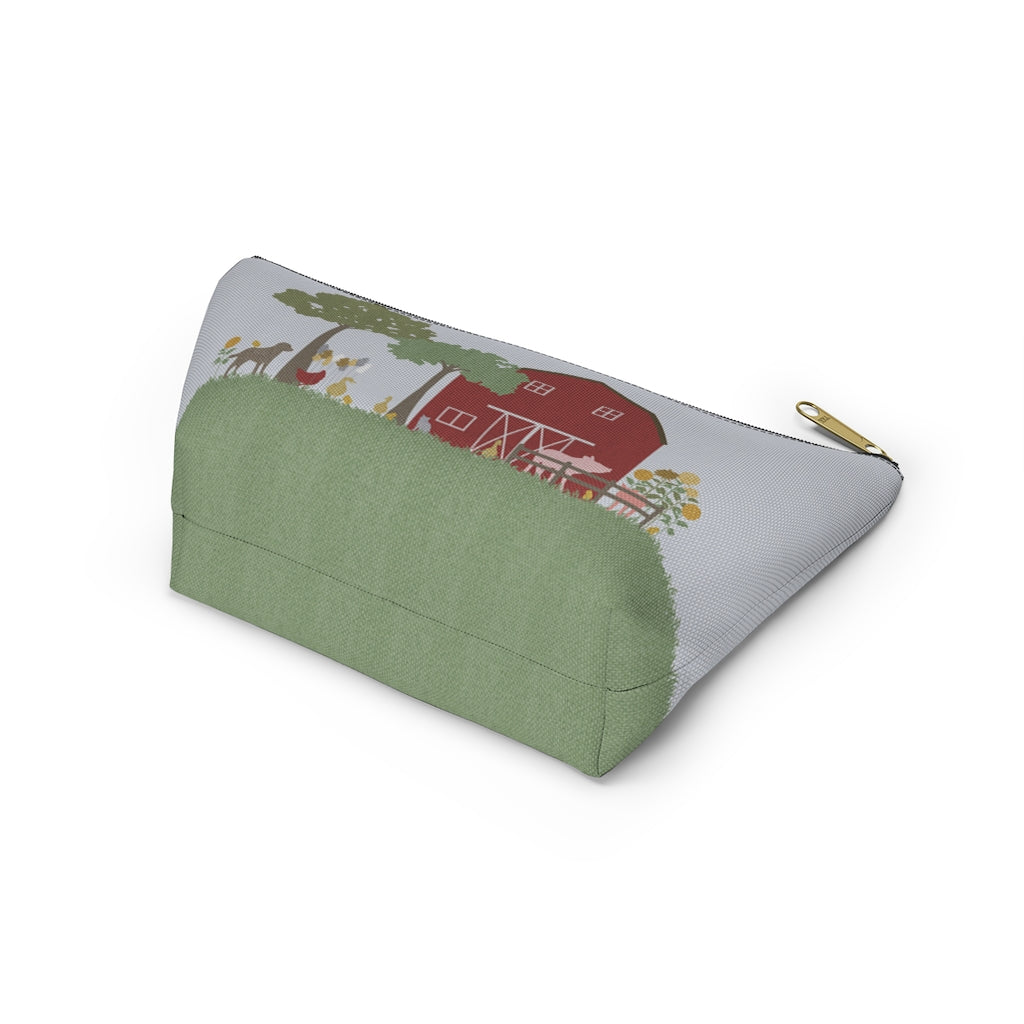 Barnyard Fun Accessory Pouch w T-bottom in Red