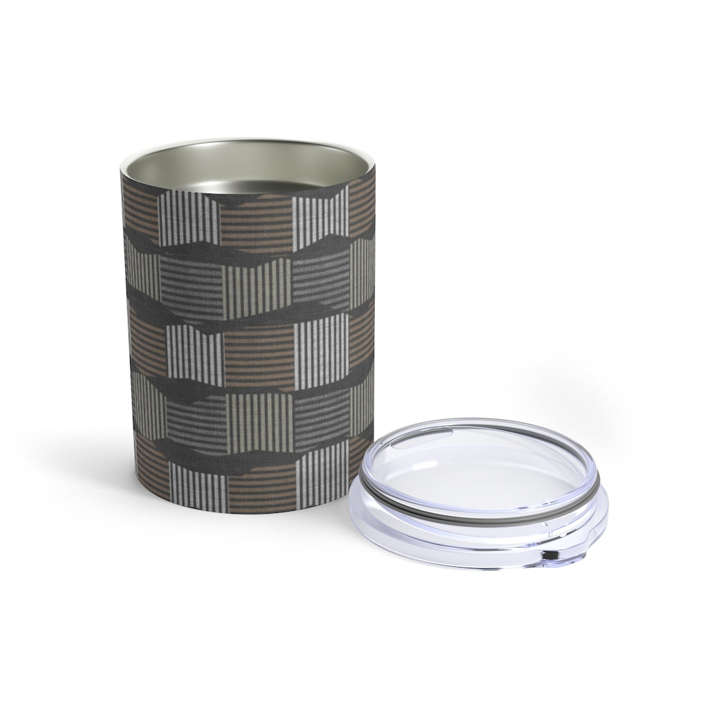 Check Stripe Tumbler in Gray