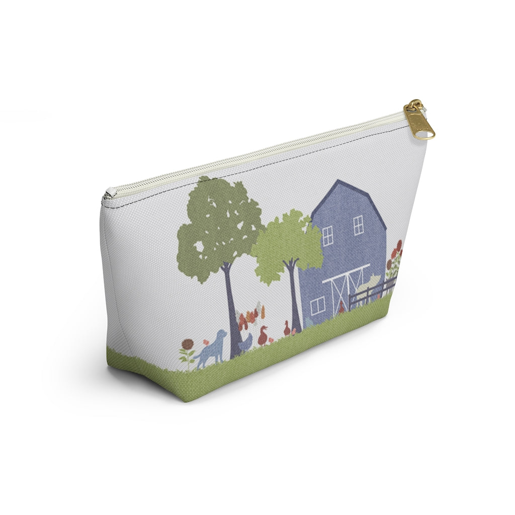 Barnyard Fun Accessory Pouch w T-bottom in Blue