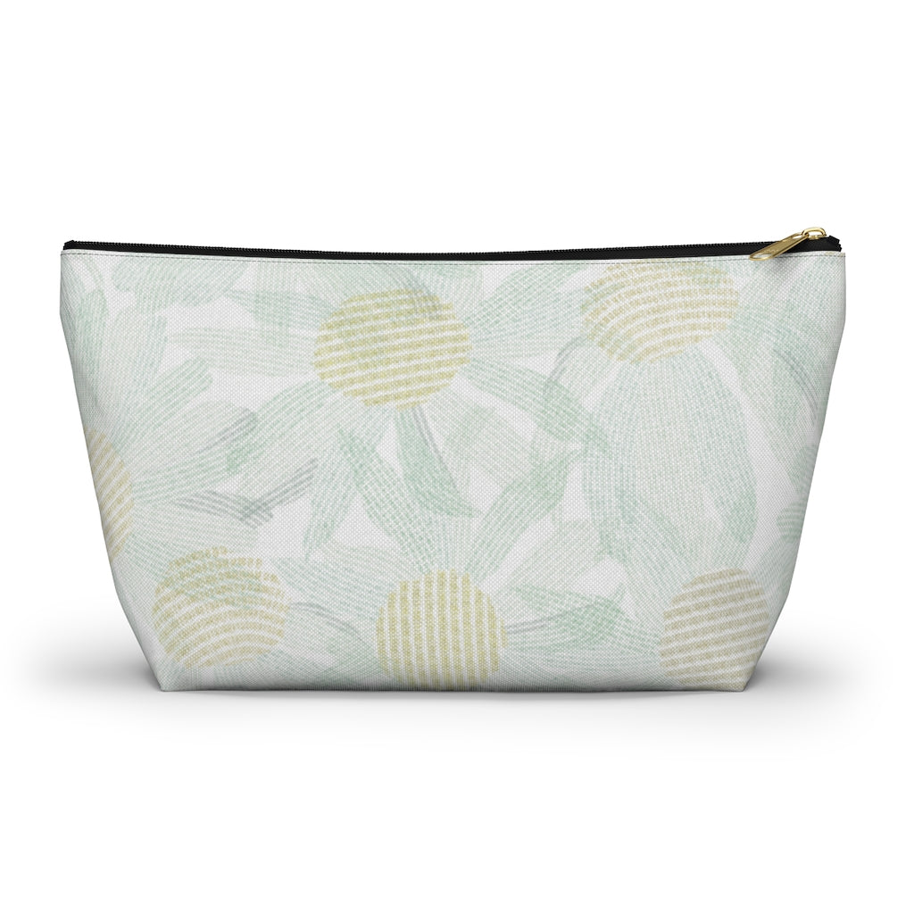 Daisy Chain Code Accessory Pouch w T-bottom in Aqua