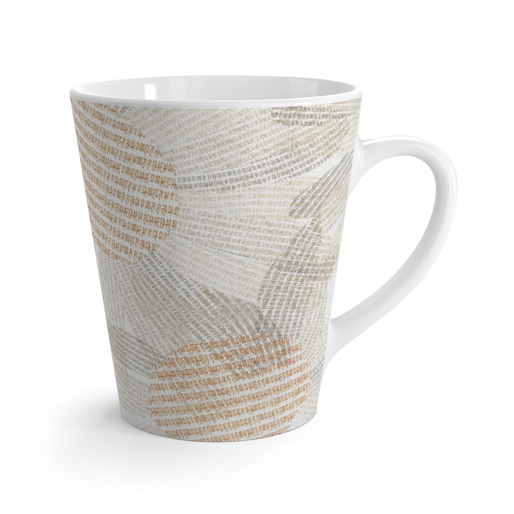 Daisy Chain Code Latte Mug in Brown