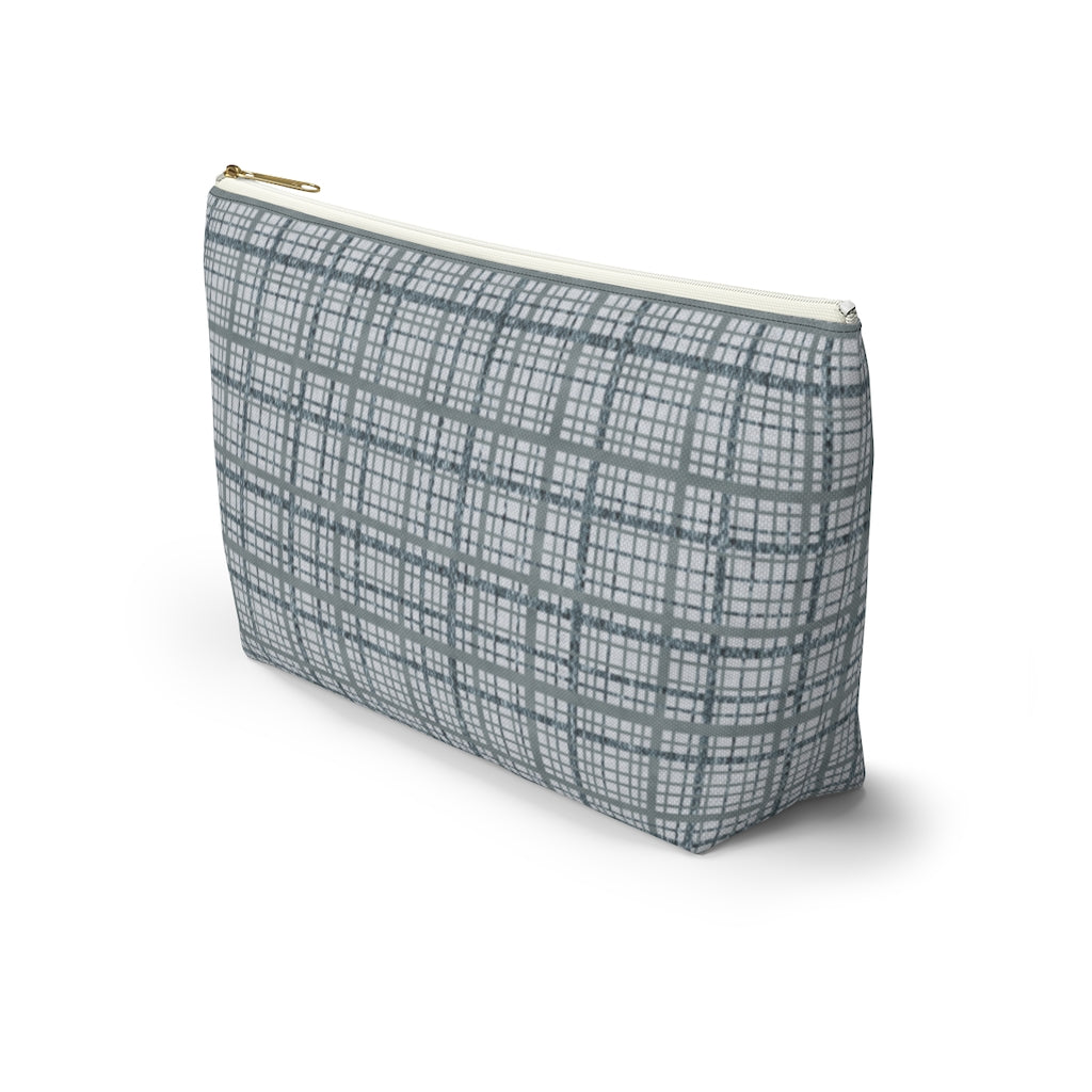 Rogers Tartan Accessory Pouch w T-bottom in Blue