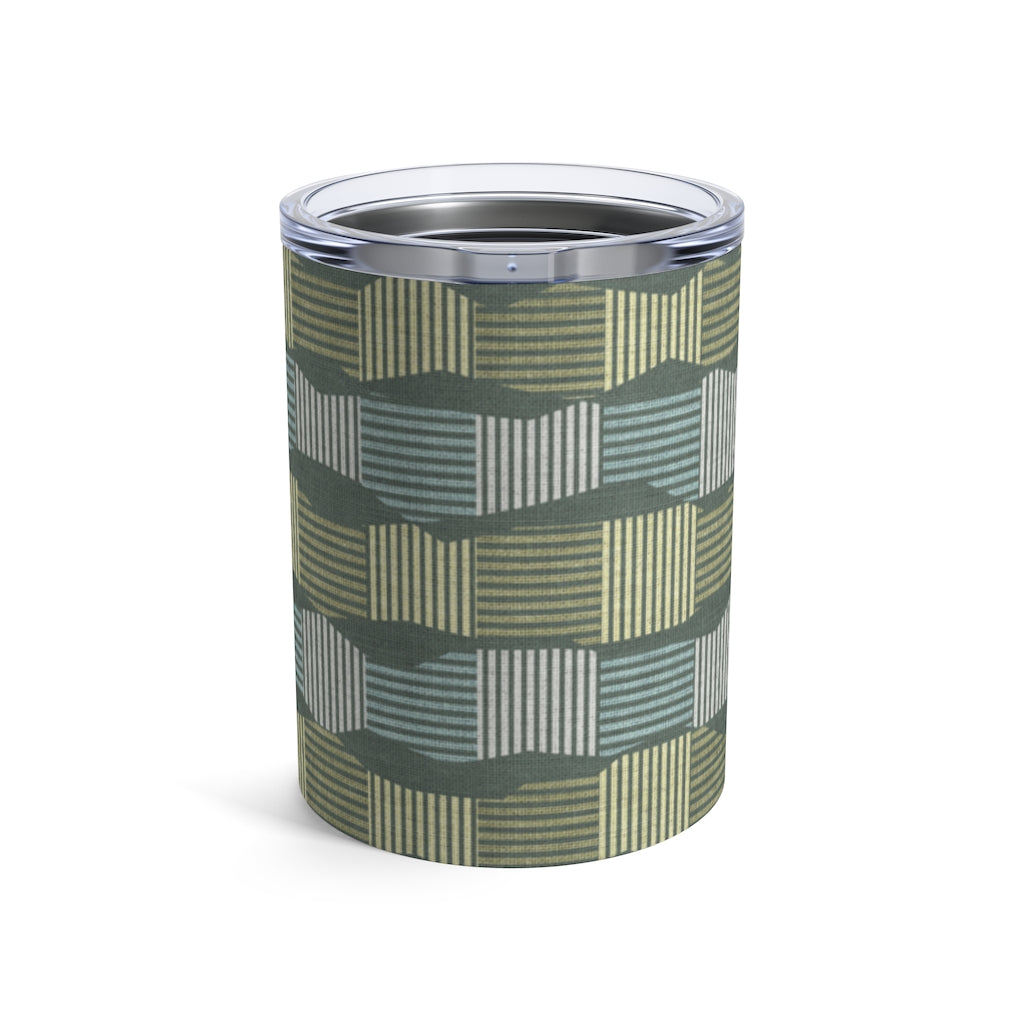 Check Stripe Tumbler in Green