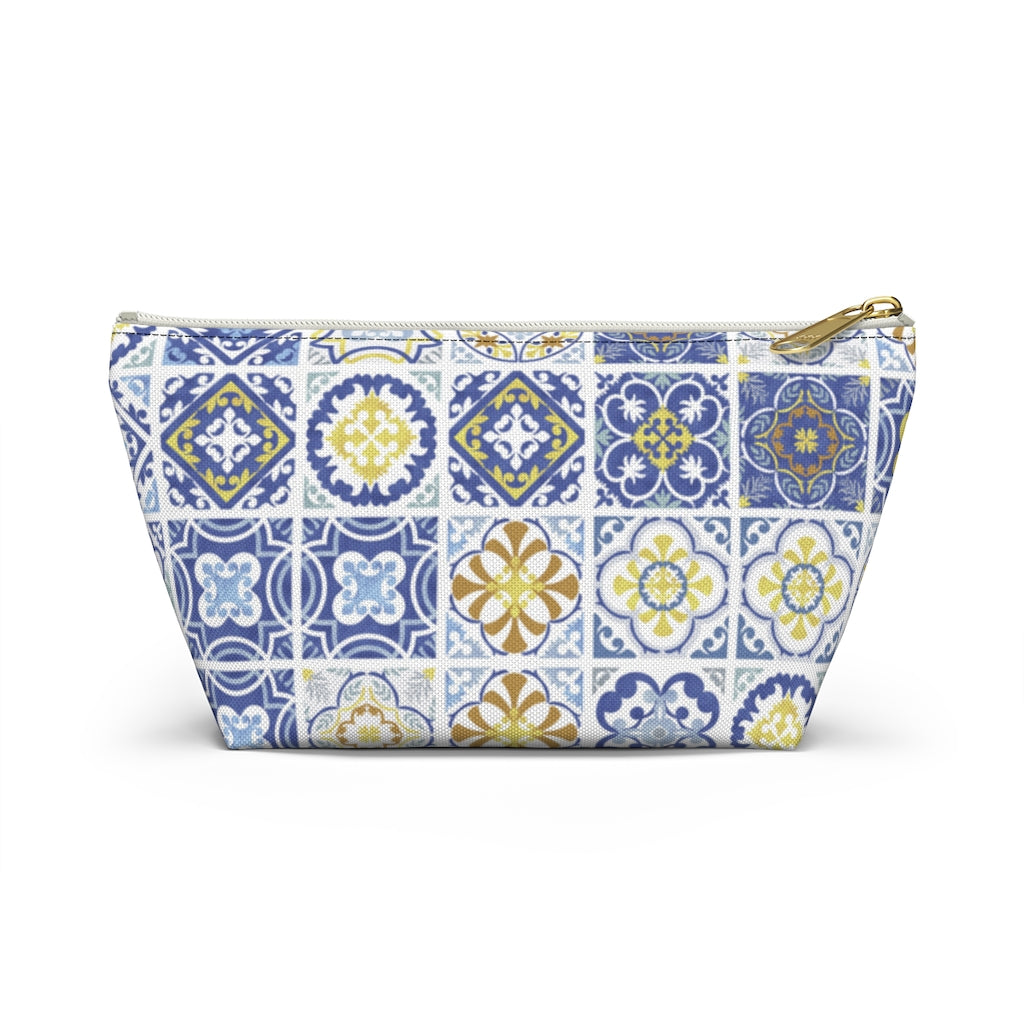Seville Square Accessory Pouch w T-bottom in Blue