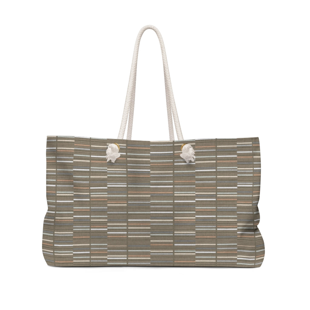 Letters Code Weekender Bag in Brown