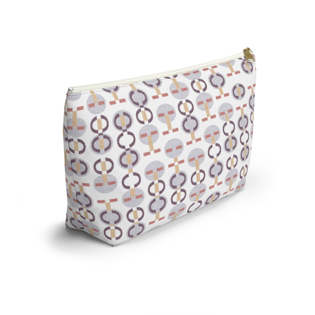 Telegraph Code Accessory Pouch w T-bottom in Purple