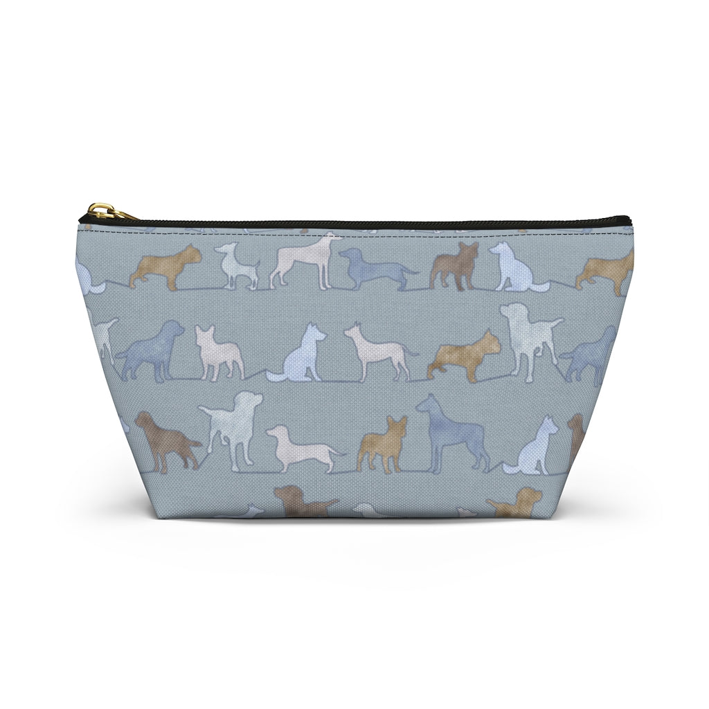 Dogs Accessory Pouch w T-bottom in Blue