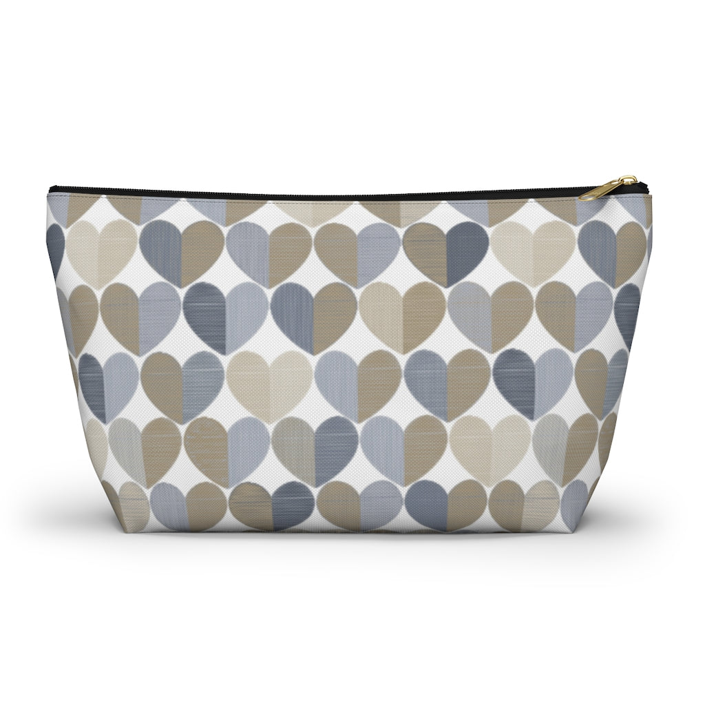 Love Accessory Pouch w T-bottom in Gray