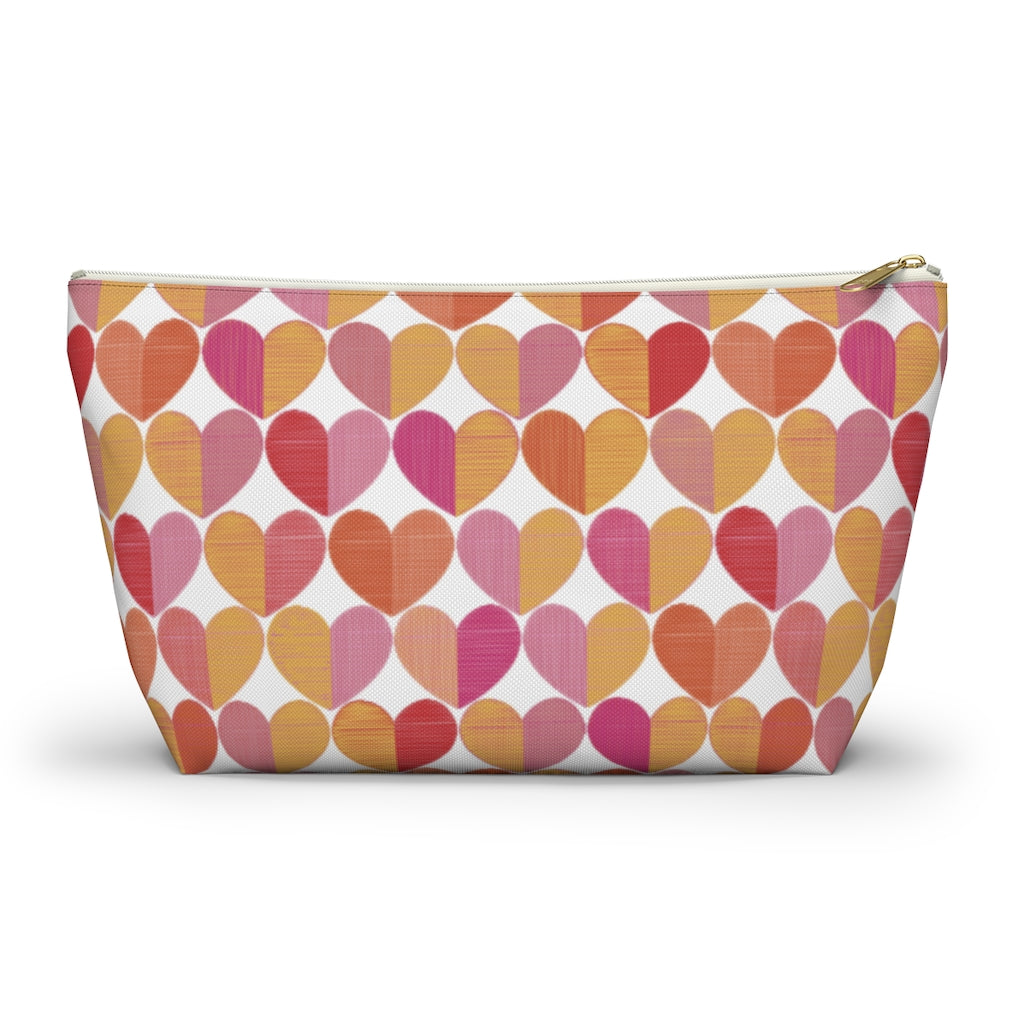 Love Accessory Pouch w T-bottom in Red