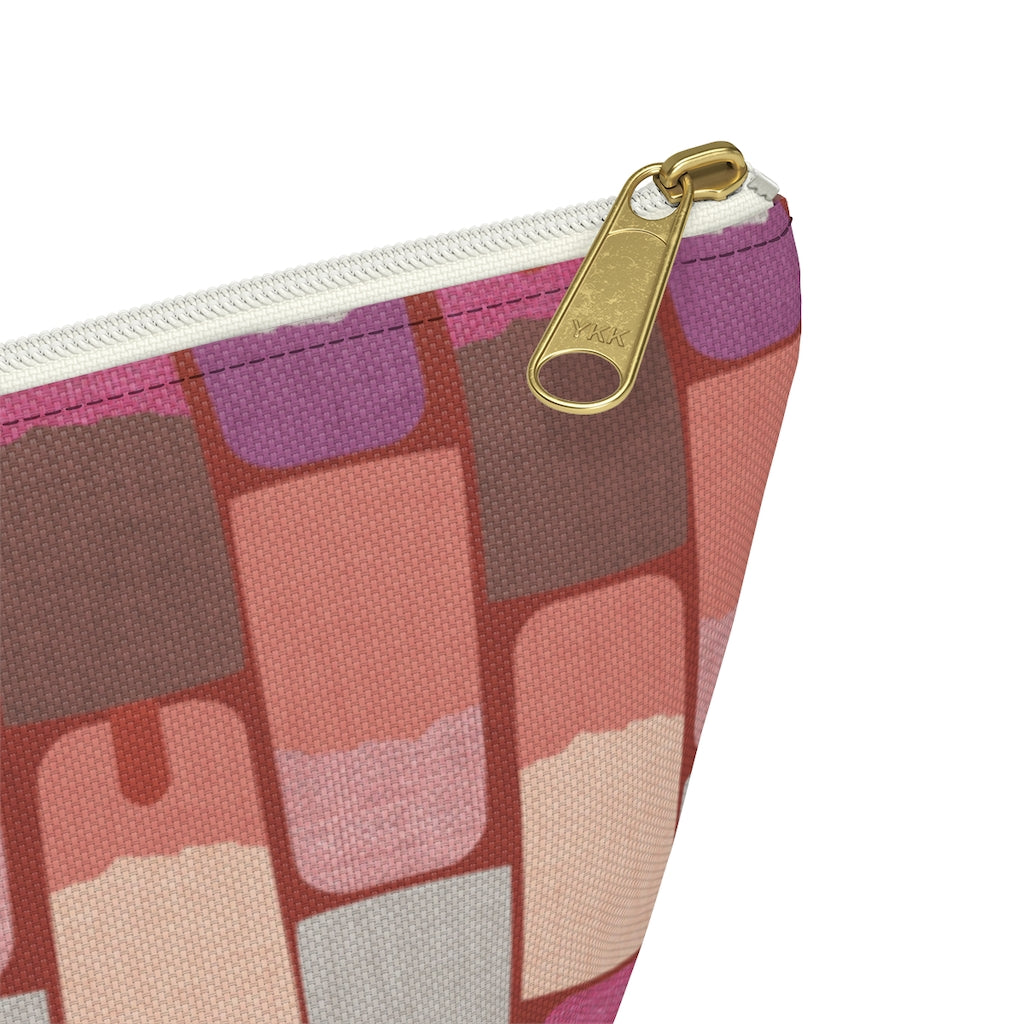 Popsicles Accessory Pouch w T-bottom in Pink