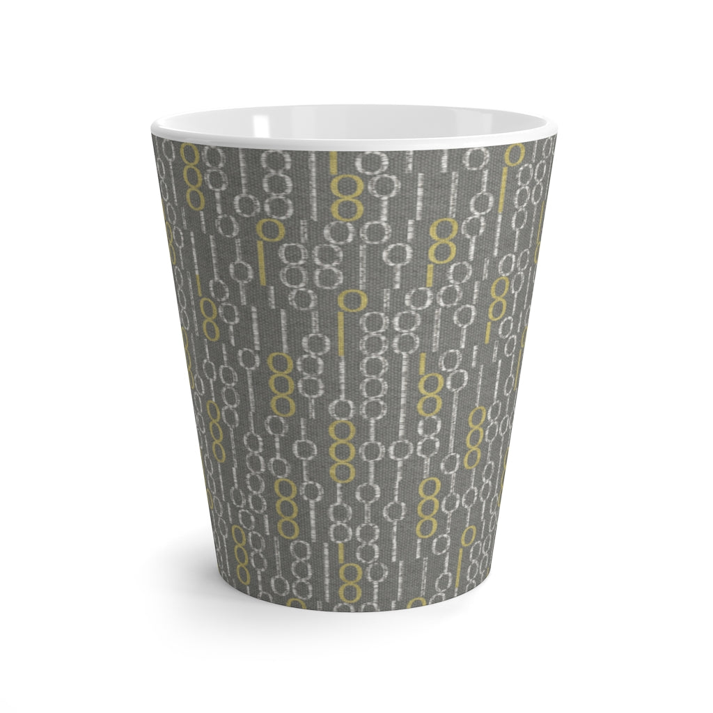 Railroad Code Latte Mug in Gray