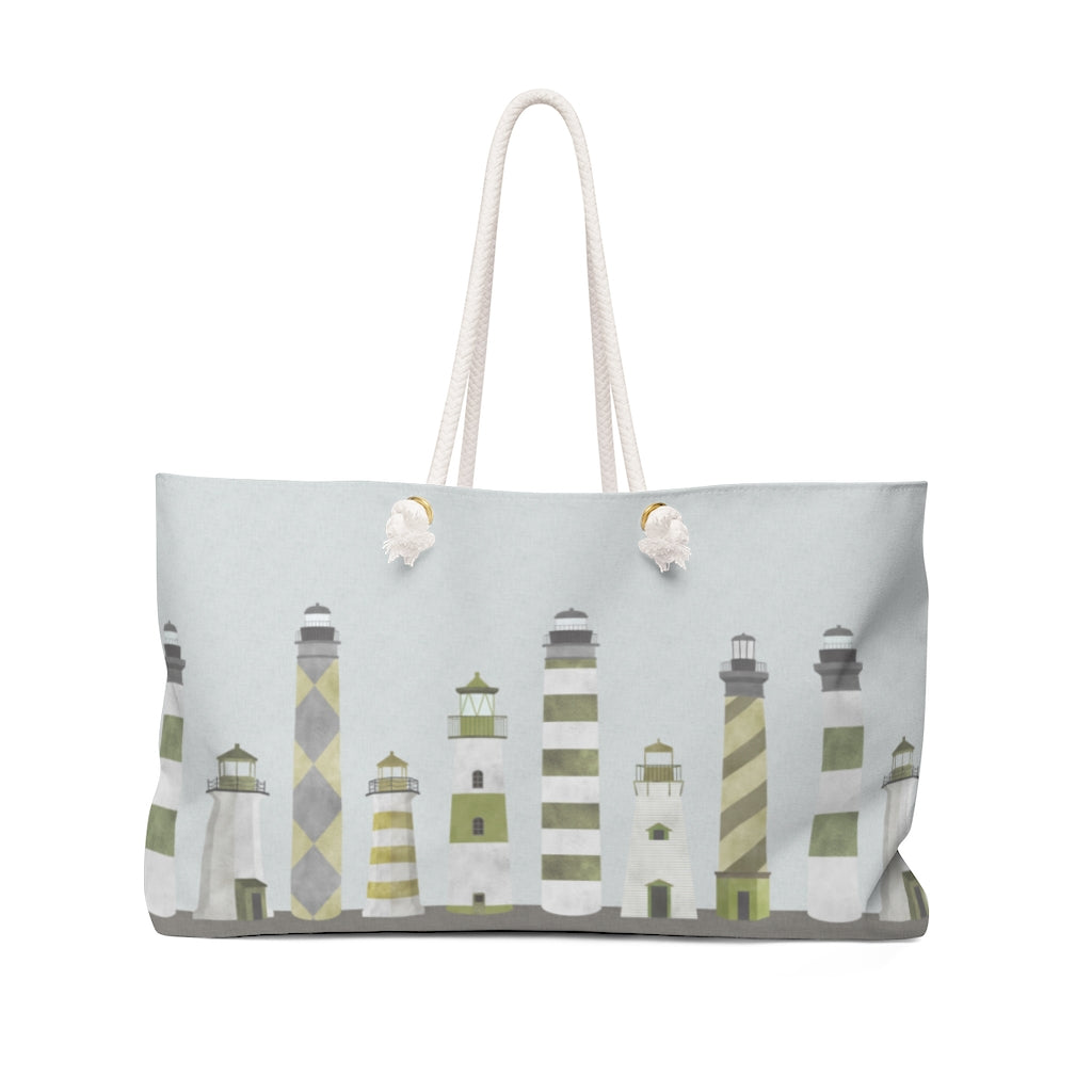 Lighthouses Weekender Bag in Green