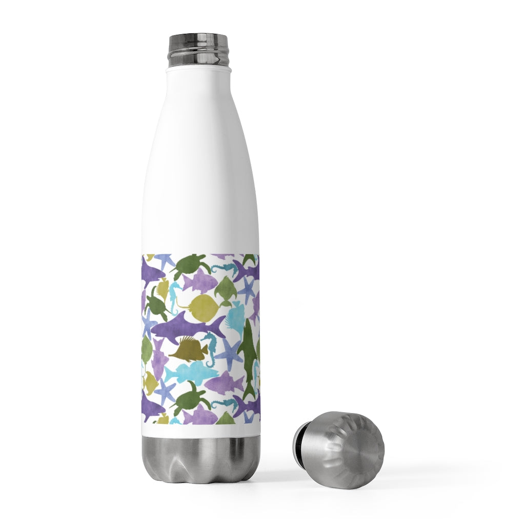 Watercolor Sea Life 20oz Insulated Bottle in Purple
