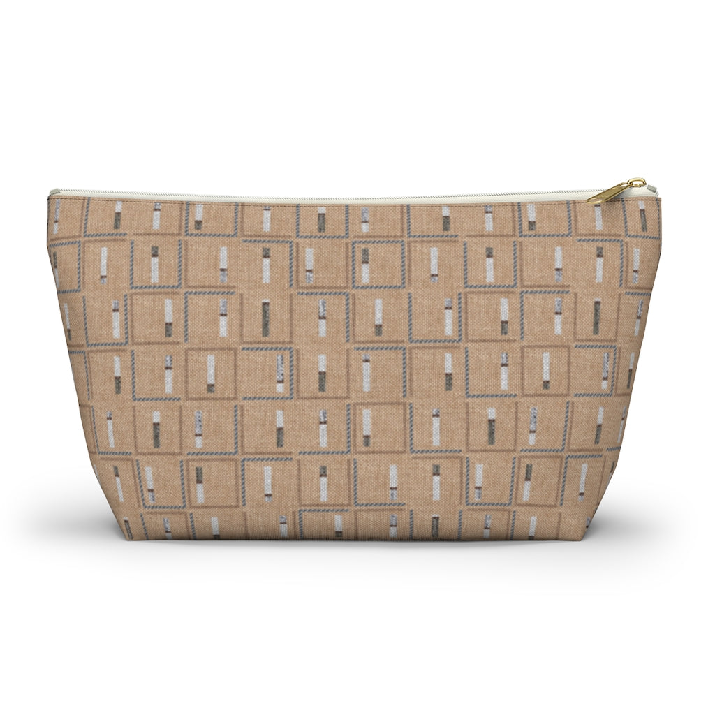 Pencil to Paper Accessory Pouch w T-bottom in Terracotta