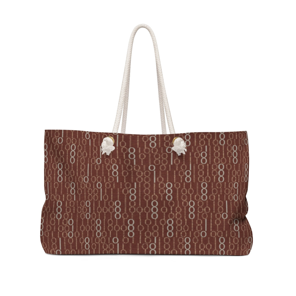 Railroad Code Weekender Bag in Red