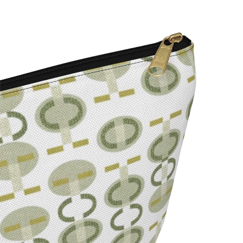 Telegraph Code Accessory Pouch w T-bottom in Green