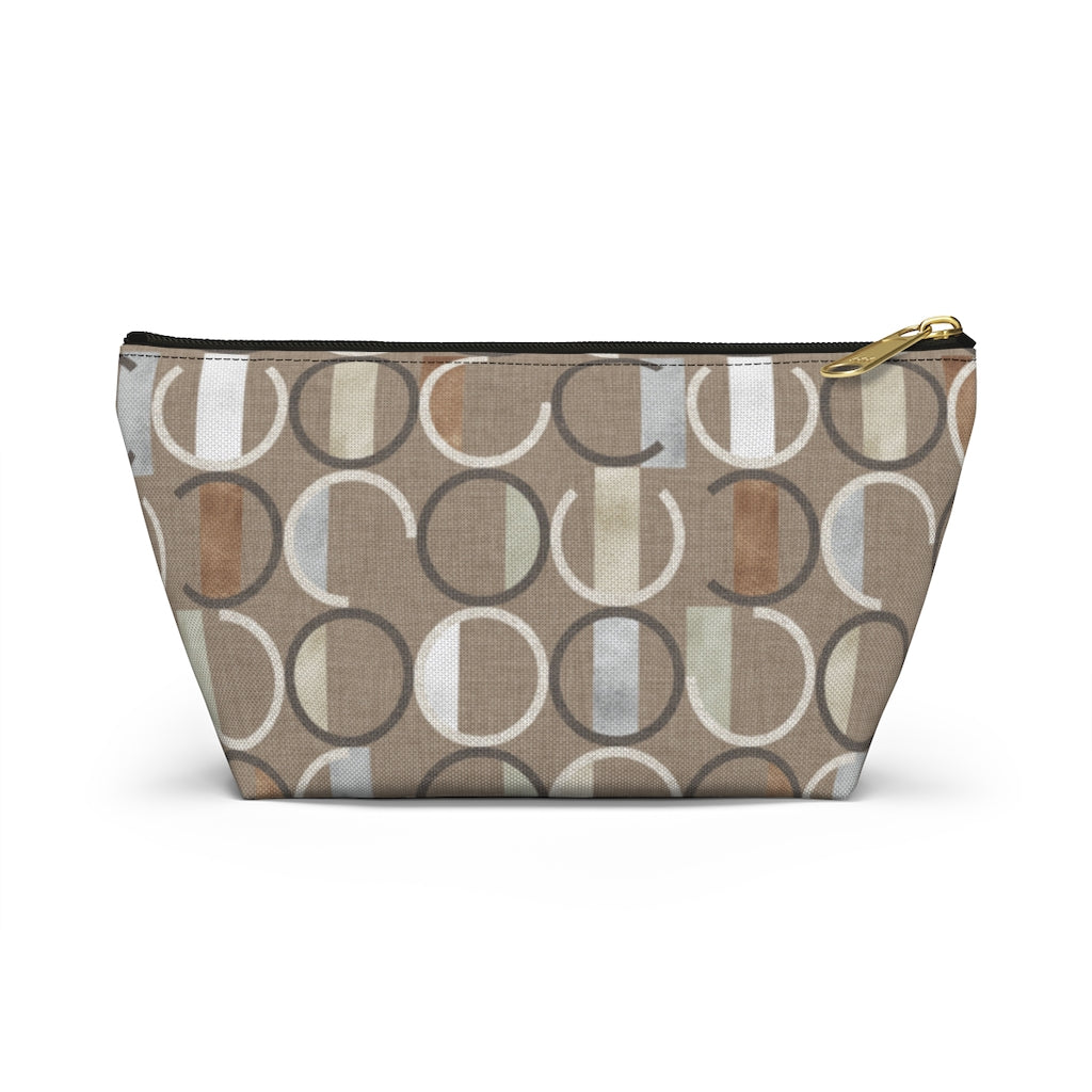 Journey Code Accessory Pouch w T-bottom in Brown