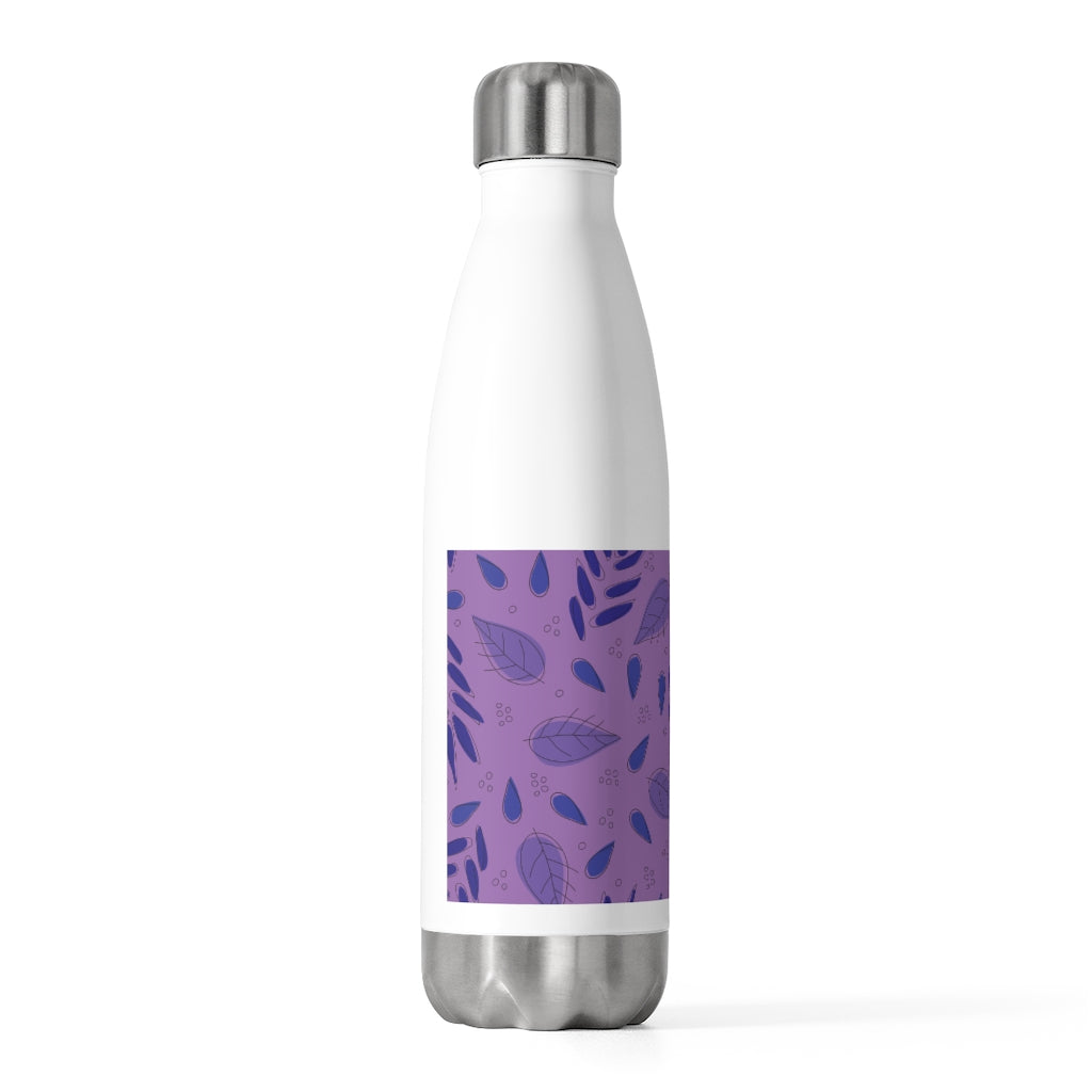 Tossed Leaves 20oz Insulated Bottle in Purple