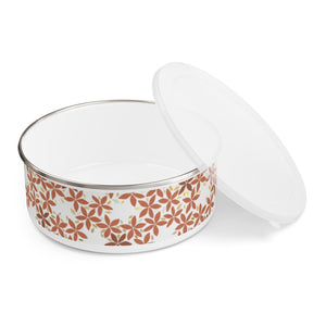 Snowbell Enamel Bowl in Coral