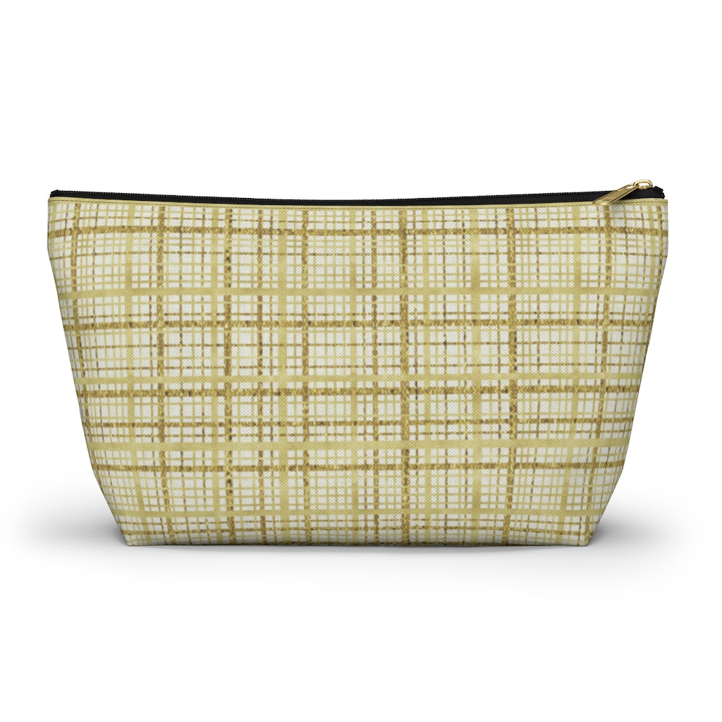 Rogers Tartan Accessory Pouch w T-bottom in Yellow