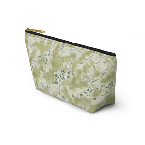 Carrara Marble Accessory Pouch w T-bottom in Green