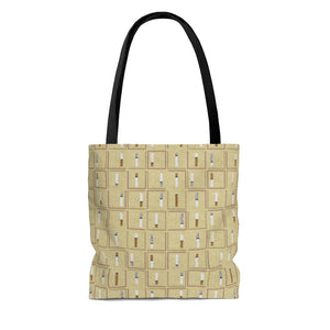 Pencil to Paper Code Tote Bag in Yellow